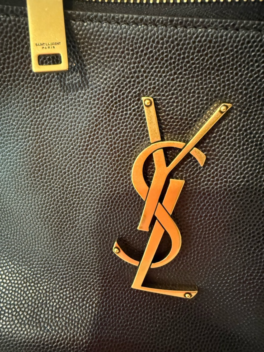 Saint Laurent Black Leather Belt Bag with Gold YSL Hardware - Picture 2 of 7